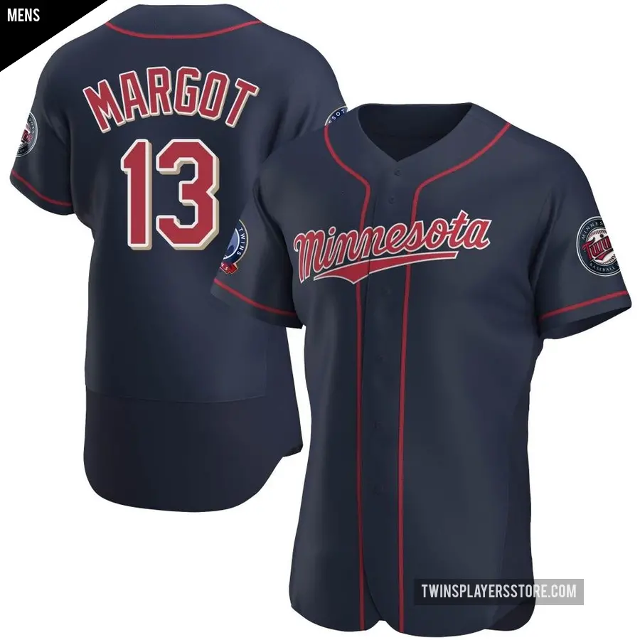 Men's Minnesota Twins ＃13 Manuel Margot Authentic Navy Alternate 60th Season Jersey