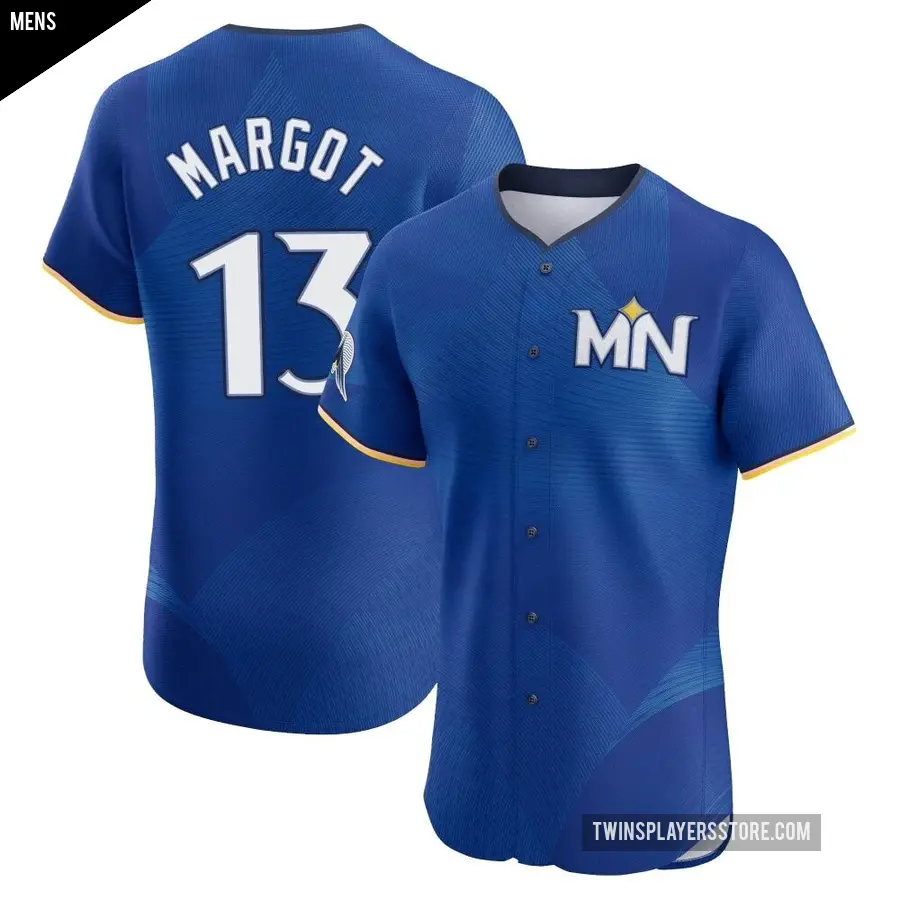 Men's Minnesota Twins ＃13 Manuel Margot Elite Royal 2024 City Connect Jersey