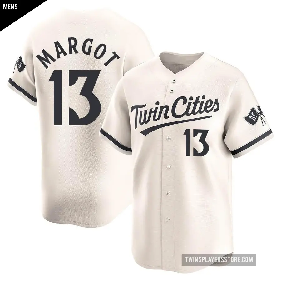 Men's Minnesota Twins ＃13 Manuel Margot Limited Cream Alternate Jersey