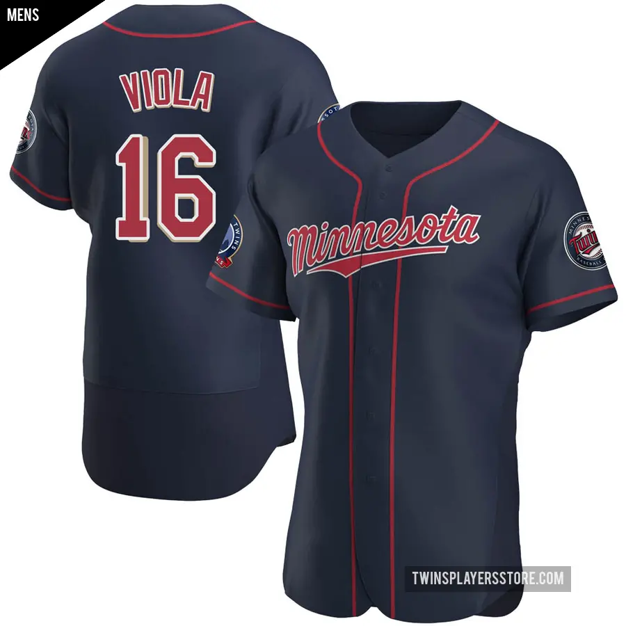 Men's Minnesota Twins ＃16 Frank Viola Authentic Navy Alternate 60th Season Jersey