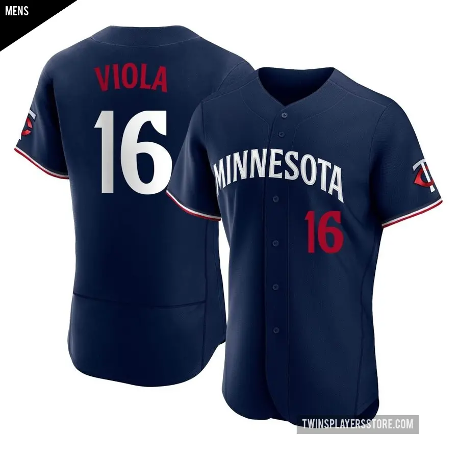 Men's Minnesota Twins ＃16 Frank Viola Authentic Navy Alternate Jersey