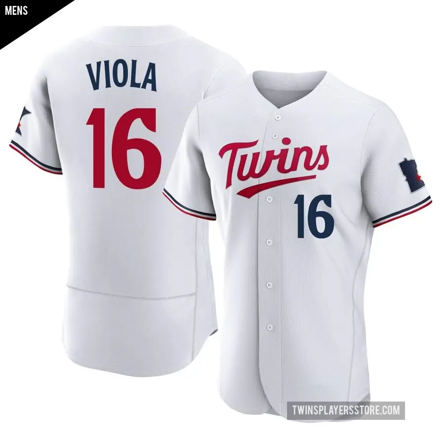 Men's Minnesota Twins ＃16 Frank Viola Authentic White Home Jersey