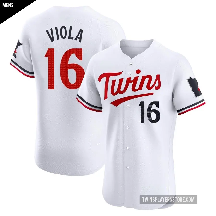 Men's Minnesota Twins ＃16 Frank Viola Elite White Home Jersey