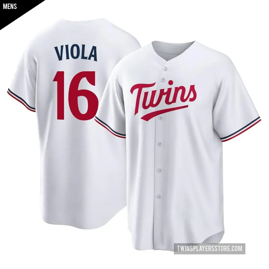 Men's Minnesota Twins ＃16 Frank Viola Replica White Home Jersey