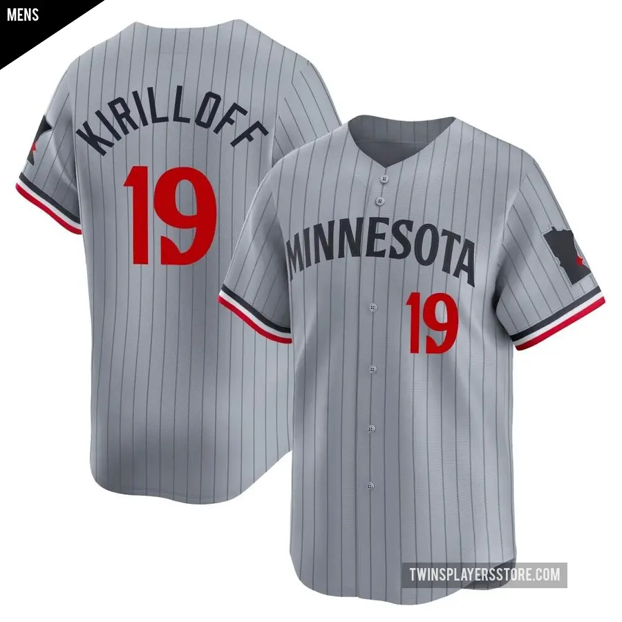 Men's Minnesota Twins ＃19 Alex Kirilloff Limited Gray Road Jersey