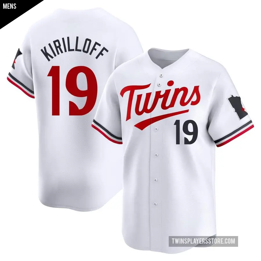 Men's Minnesota Twins ＃19 Alex Kirilloff Limited White Home Jersey