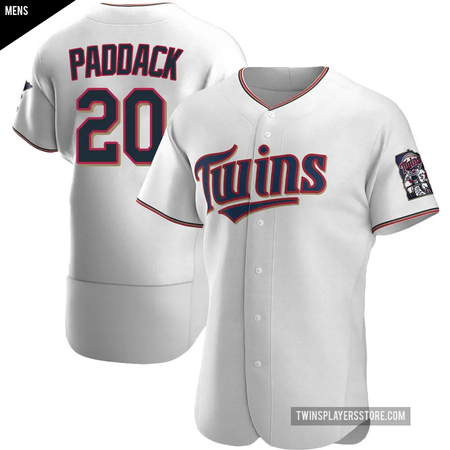 Men's Minnesota Twins ＃20 Chris Paddack Authentic White Home Jersey