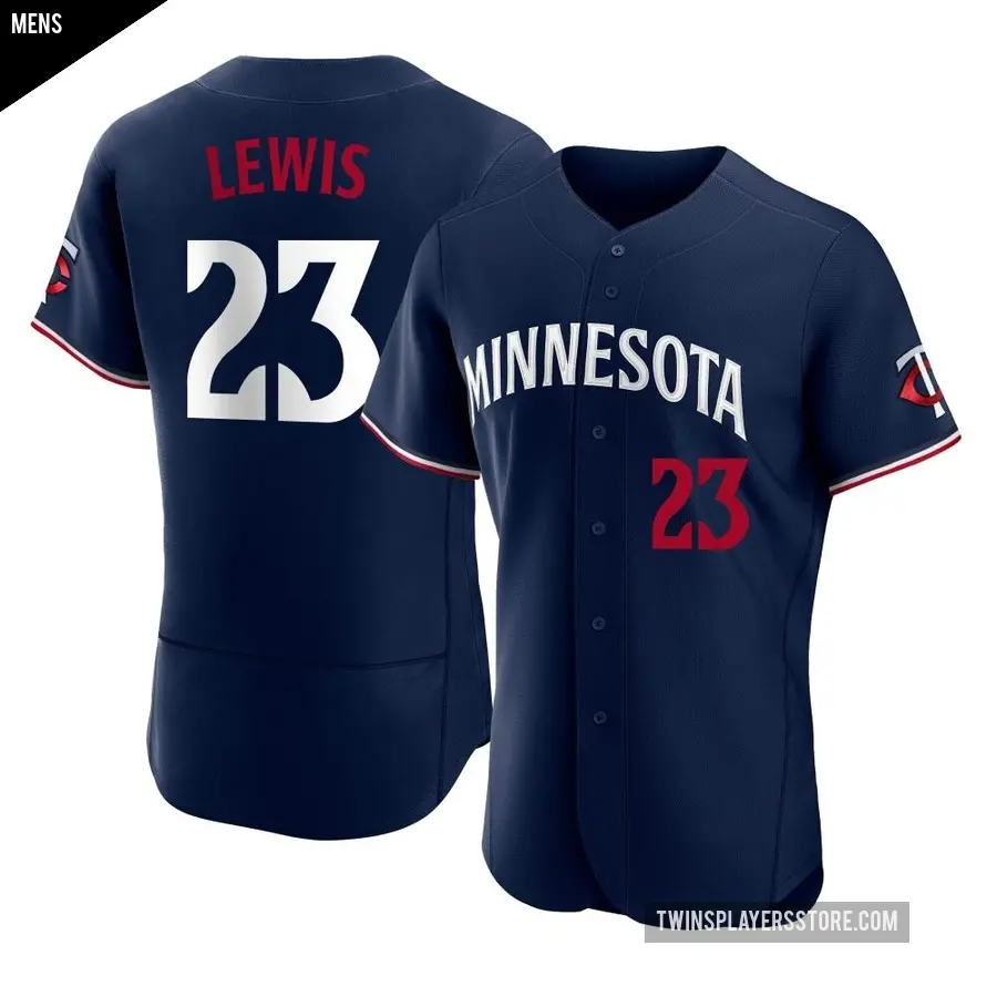 Men's Minnesota Twins ＃23 Royce Lewis Authentic Navy Alternate Jersey