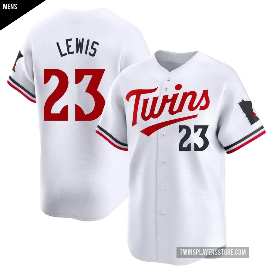 Men's Minnesota Twins ＃23 Royce Lewis Limited White Home Jersey