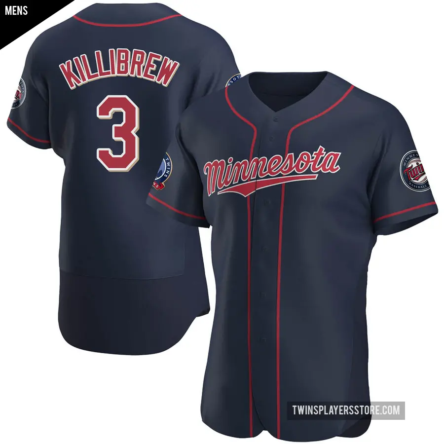 Men's Minnesota Twins ＃3 Harmon Killibrew Authentic Navy Alternate 60th Season Jersey