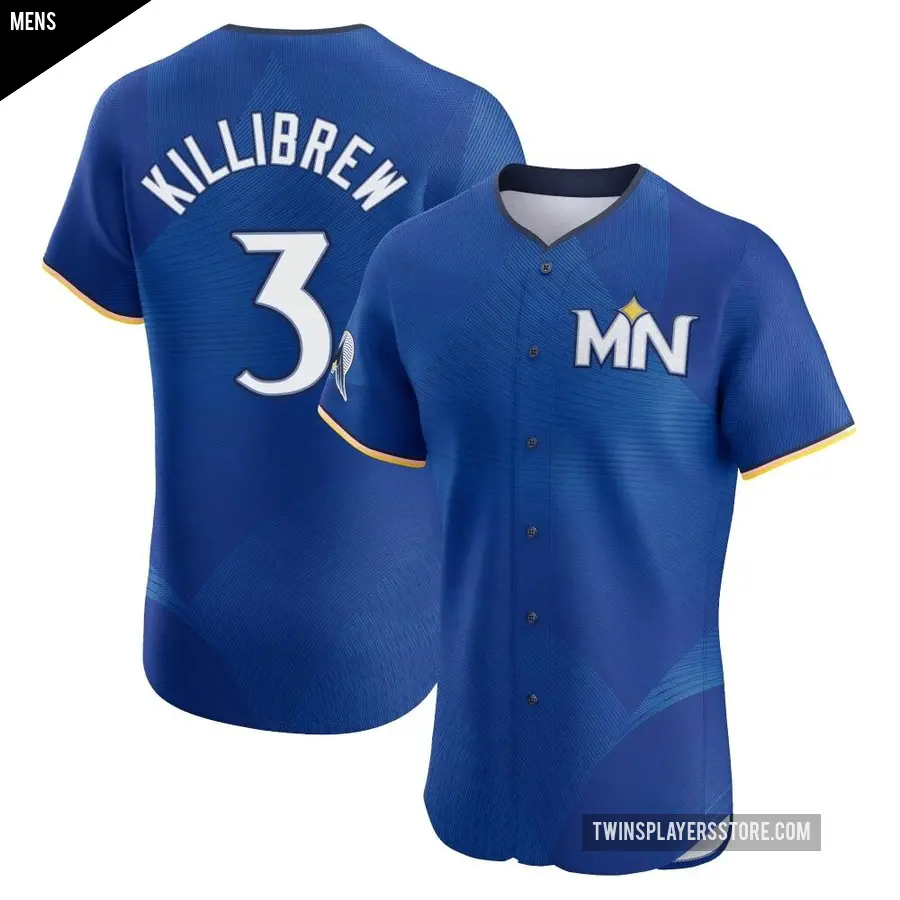 Men's Minnesota Twins ＃3 Harmon Killibrew Elite Royal 2024 City Connect Jersey