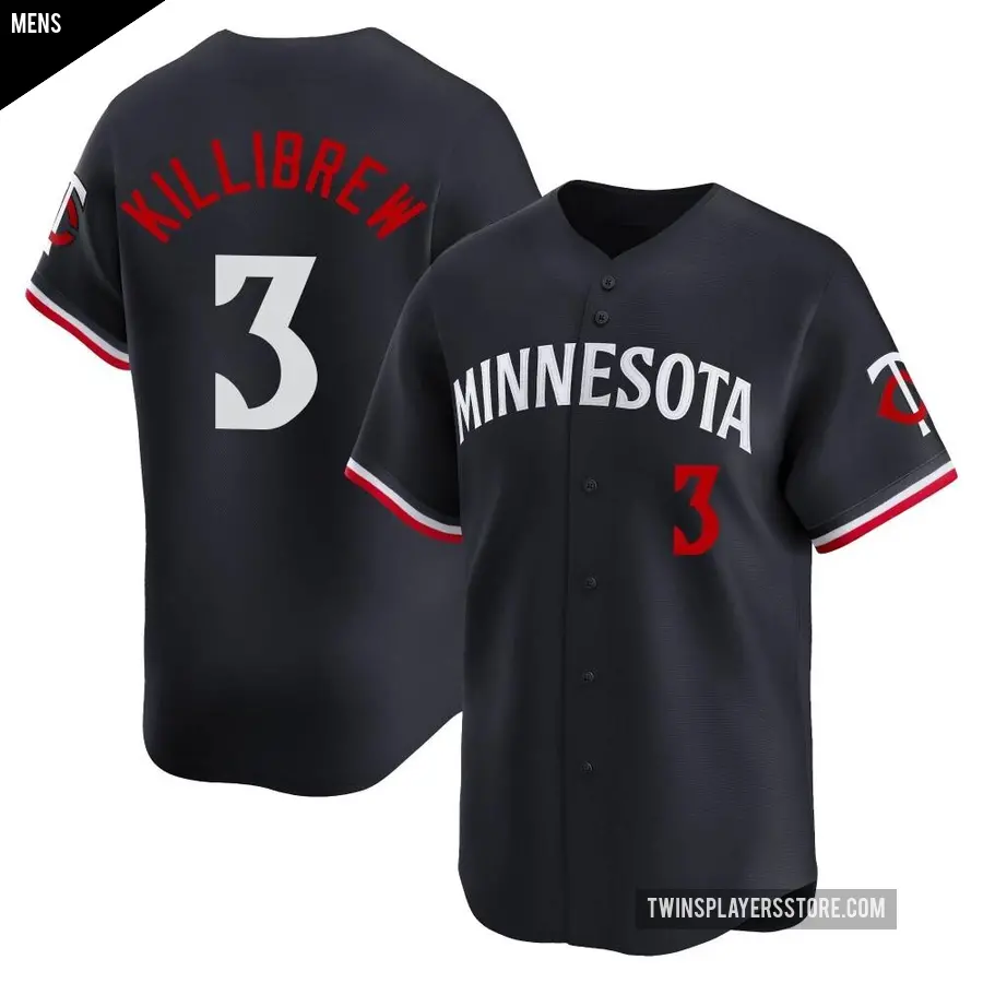 Men's Minnesota Twins ＃3 Harmon Killibrew Limited Navy Alternate Jersey