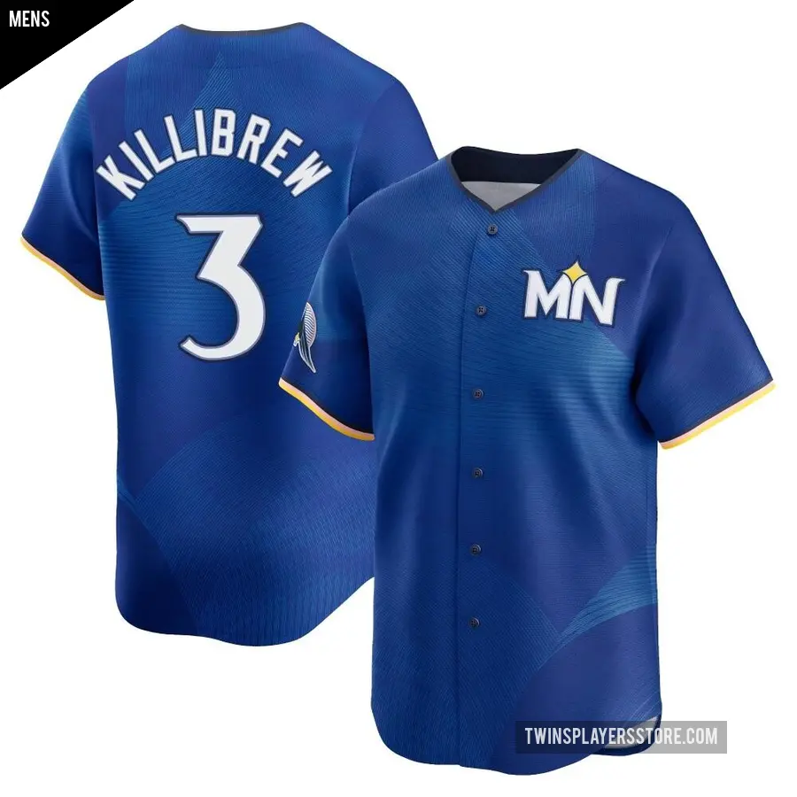 Men's Minnesota Twins ＃3 Harmon Killibrew Limited Royal 2024 City Connect Jersey