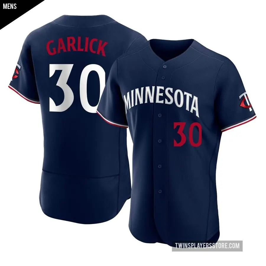 Men's Minnesota Twins ＃30 Kyle Garlick Authentic Navy Alternate Jersey