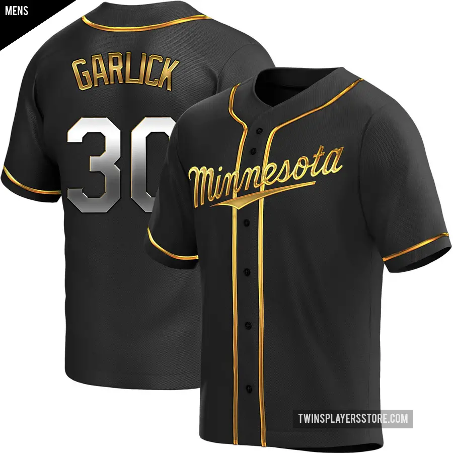 Men's Minnesota Twins ＃30 Kyle Garlick Replica Gold Black en Alternate Jersey