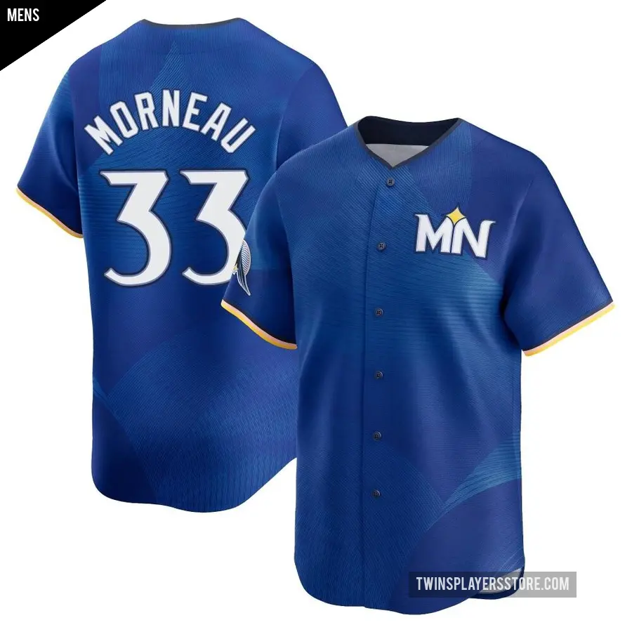 Men's Minnesota Twins ＃33 Justin Morneau Limited Royal 2024 City Connect Jersey