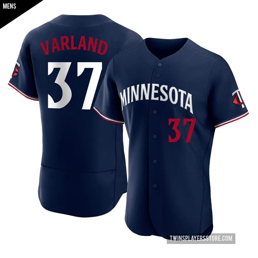 Men's Minnesota Twins ＃37 Louie Varland Authentic Navy Alternate Jersey