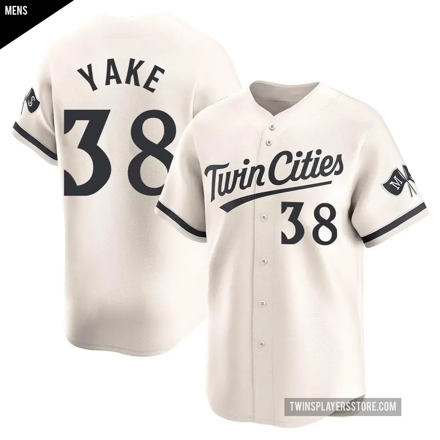 Men's Minnesota Twins ＃38 Ernie Yake Limited Cream Alternate Jersey