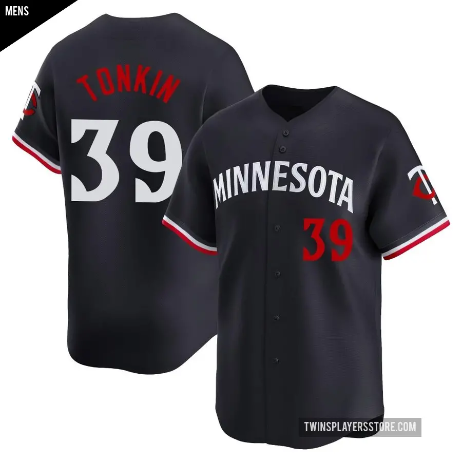 Men's Minnesota Twins ＃39 Michael Tonkin Limited Navy Alternate Jersey