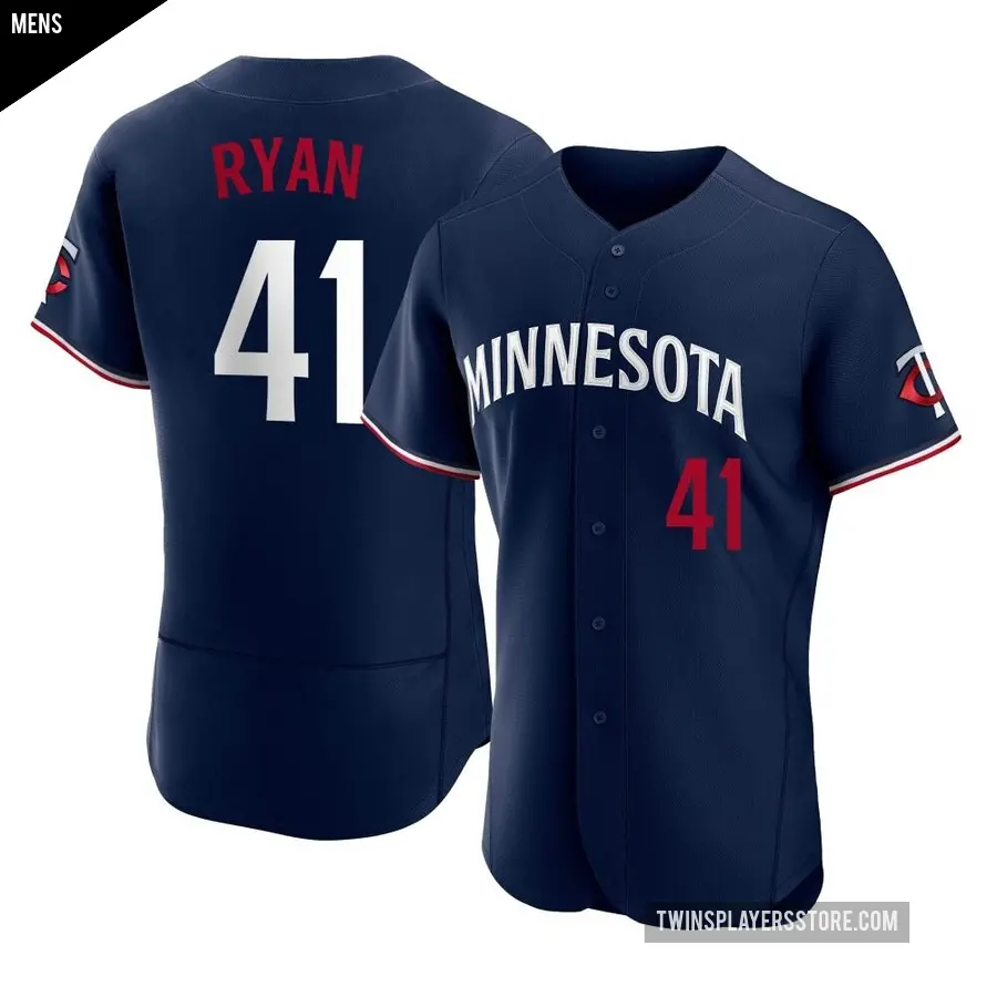 Men's Minnesota Twins ＃41 Joe Ryan Authentic Navy Alternate Jersey