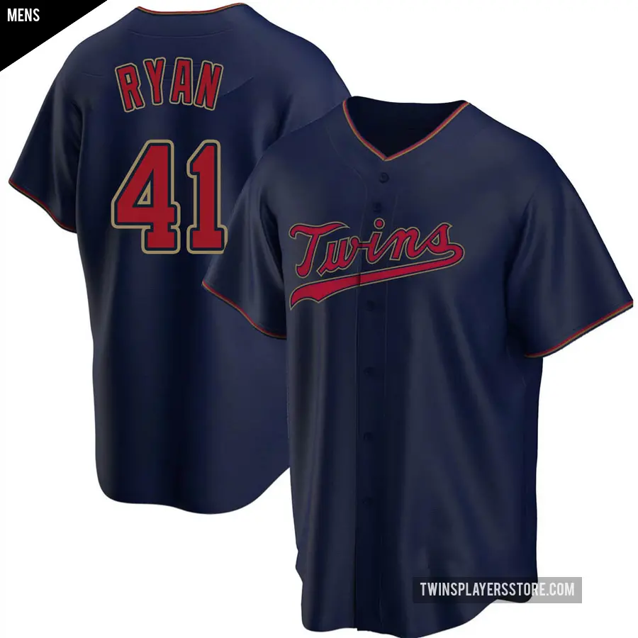 Men's Minnesota Twins ＃41 Joe Ryan Replica Navy Alternate Jersey