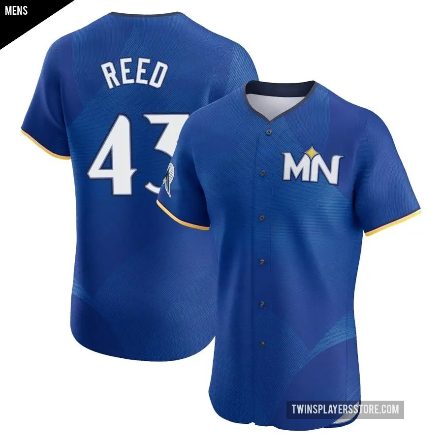 Men's Minnesota Twins ＃43 Addison Reed Elite Royal 2024 City Connect Jersey