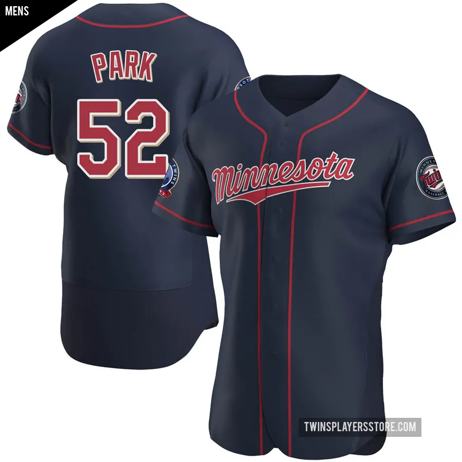 Men's Minnesota Twins ＃52 Byung-Ho Park Authentic Navy Alternate 60th Season Jersey