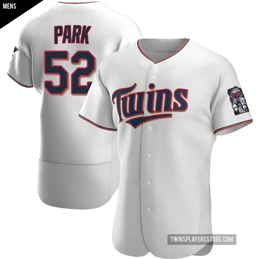 Men's Minnesota Twins ＃52 Byung-Ho Park Authentic White Home Jersey