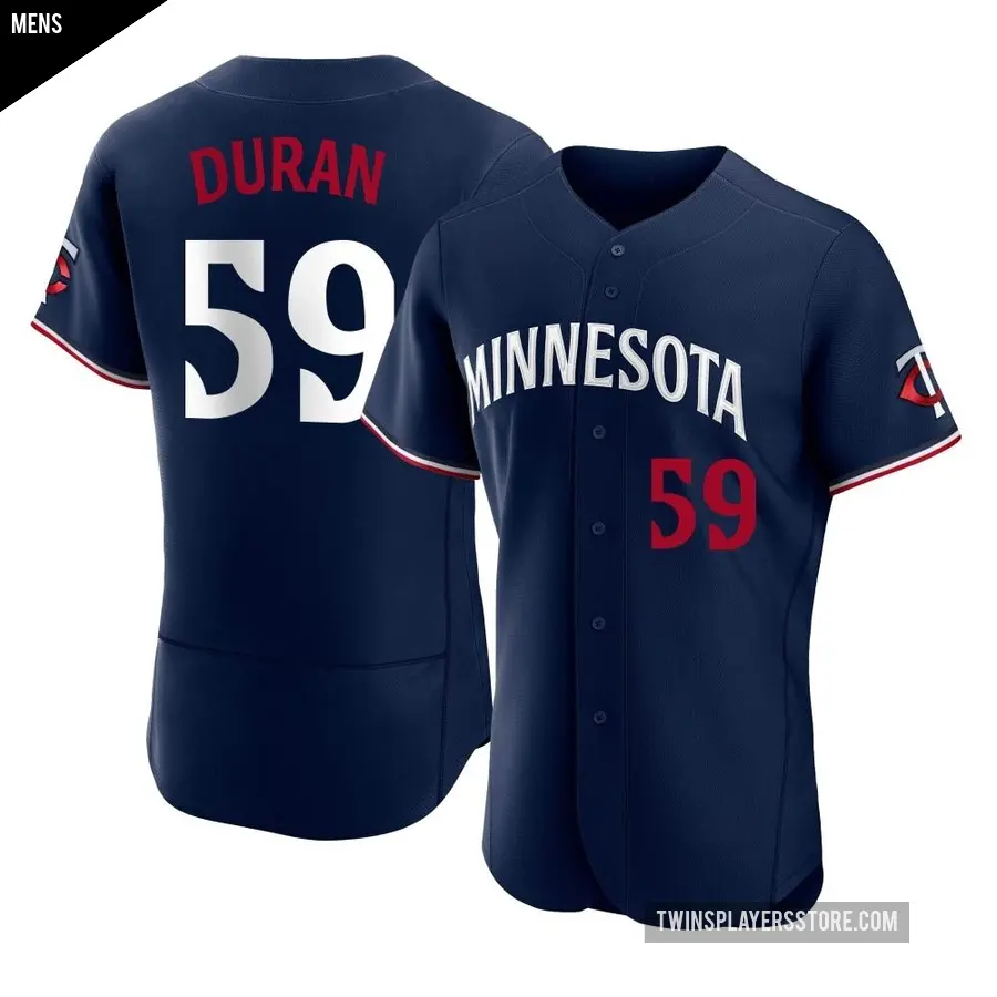 Men's Minnesota Twins ＃59 Jhoan Duran Authentic Navy Alternate Jersey