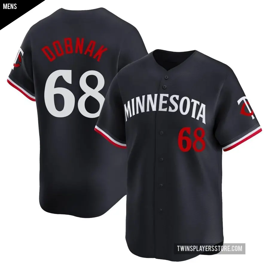 Men's Minnesota Twins ＃68 Randy Dobnak Limited Navy Alternate Jersey