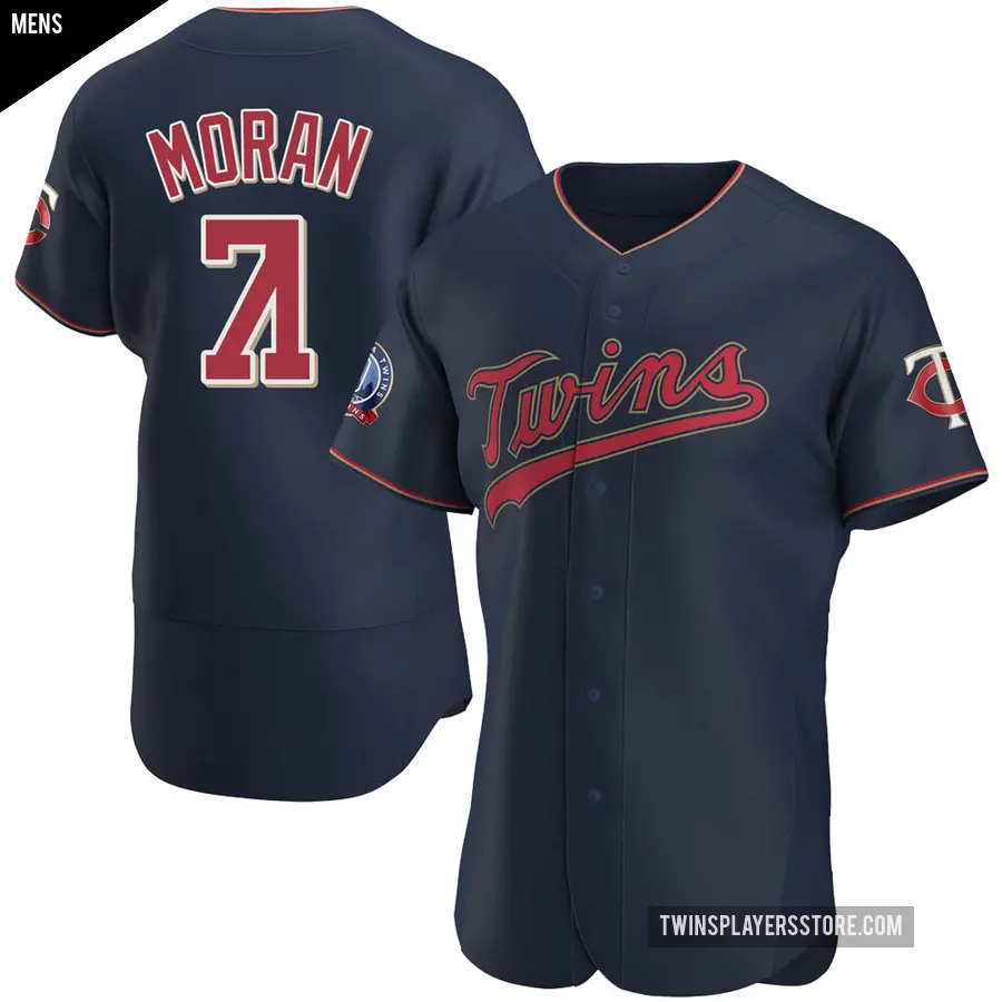 Men's Minnesota Twins ＃71 Jovani Moran Authentic Navy Alternate 60th Season Team Jersey