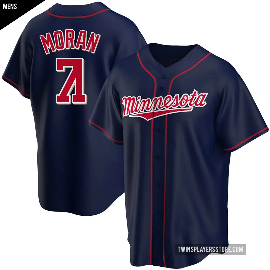 Men's Minnesota Twins ＃71 Jovani Moran Replica Navy Alternate Team Jersey