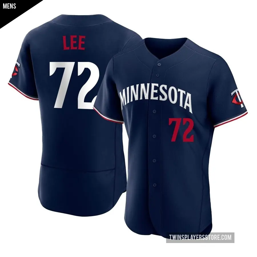 Men's Minnesota Twins ＃72 Brooks Lee Authentic Navy Alternate Jersey