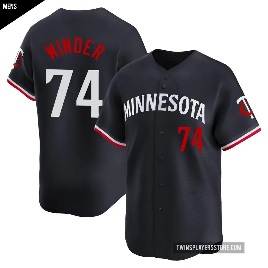 Men's Minnesota Twins ＃74 Josh Winder Limited Navy Alternate Jersey