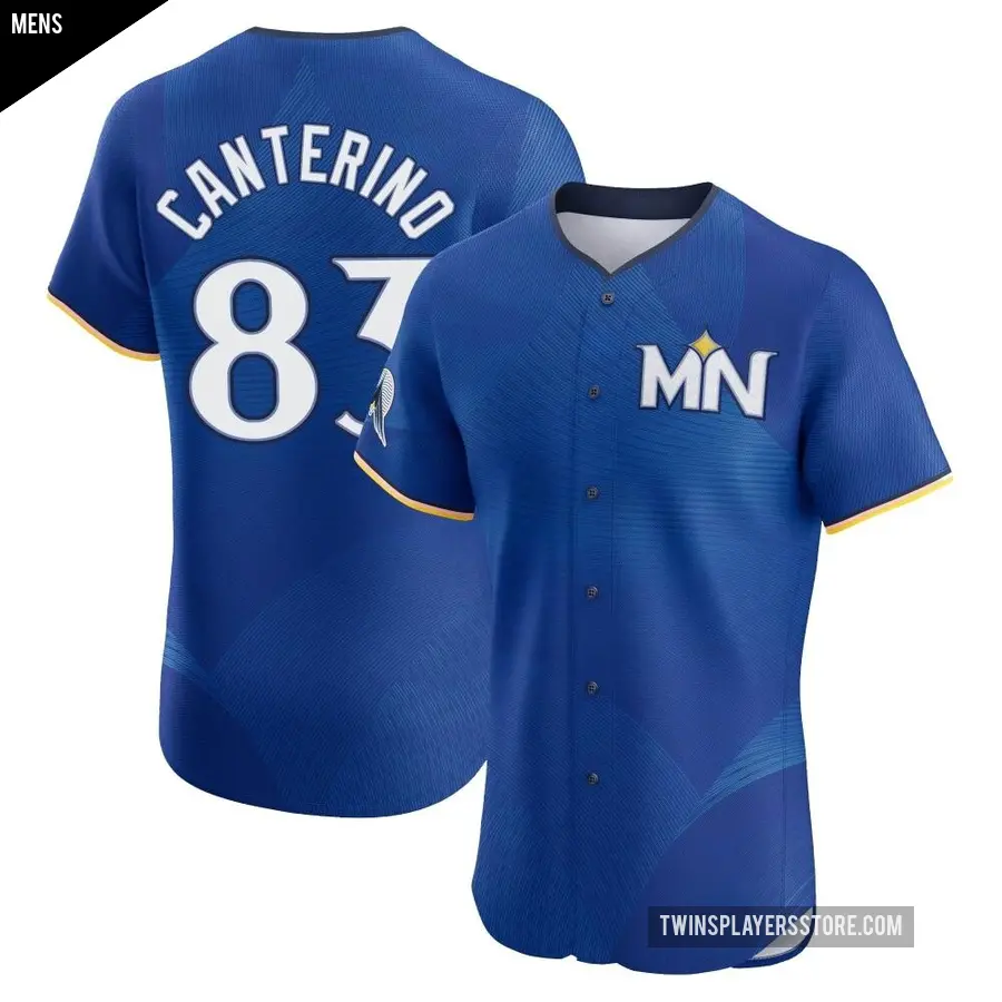 Men's Minnesota Twins ＃83 Matt Canterino Elite Royal 2024 City Connect Jersey