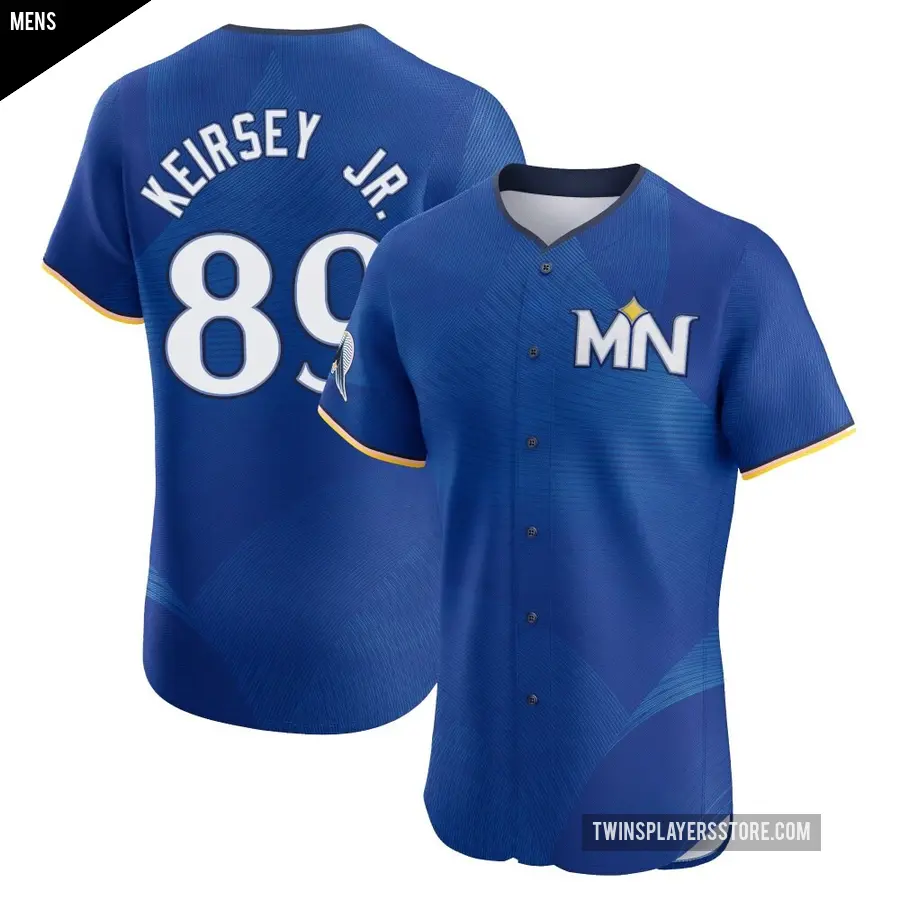 Men's Minnesota Twins ＃89 DaShawn Keirsey Jr. Elite Royal 2024 City Connect Jersey