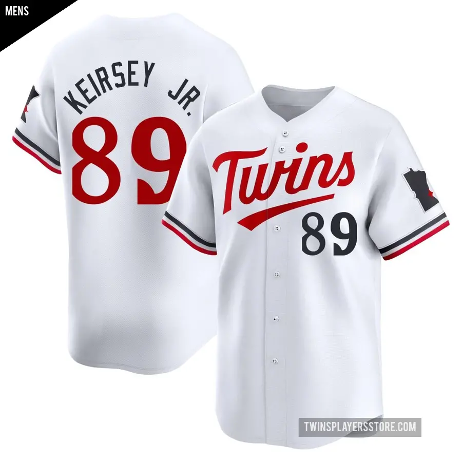 Men's Minnesota Twins ＃89 DaShawn Keirsey Jr. Limited White Home Jersey