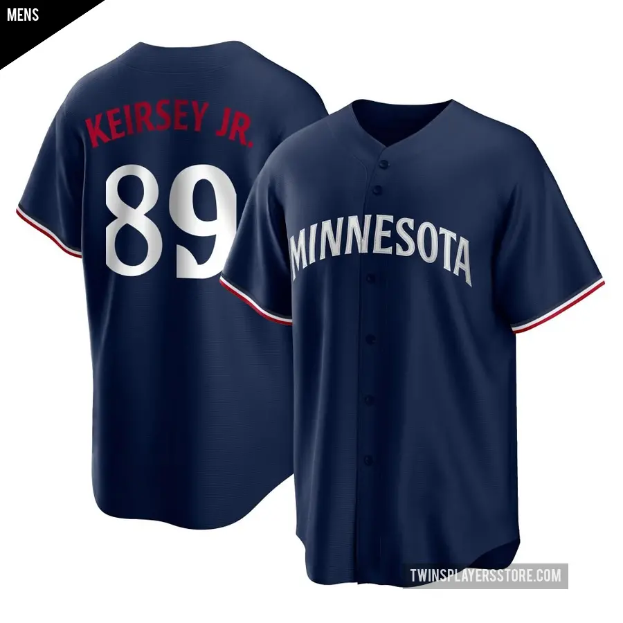 Men's Minnesota Twins ＃89 DaShawn Keirsey Jr. Replica Navy Alternate Jersey