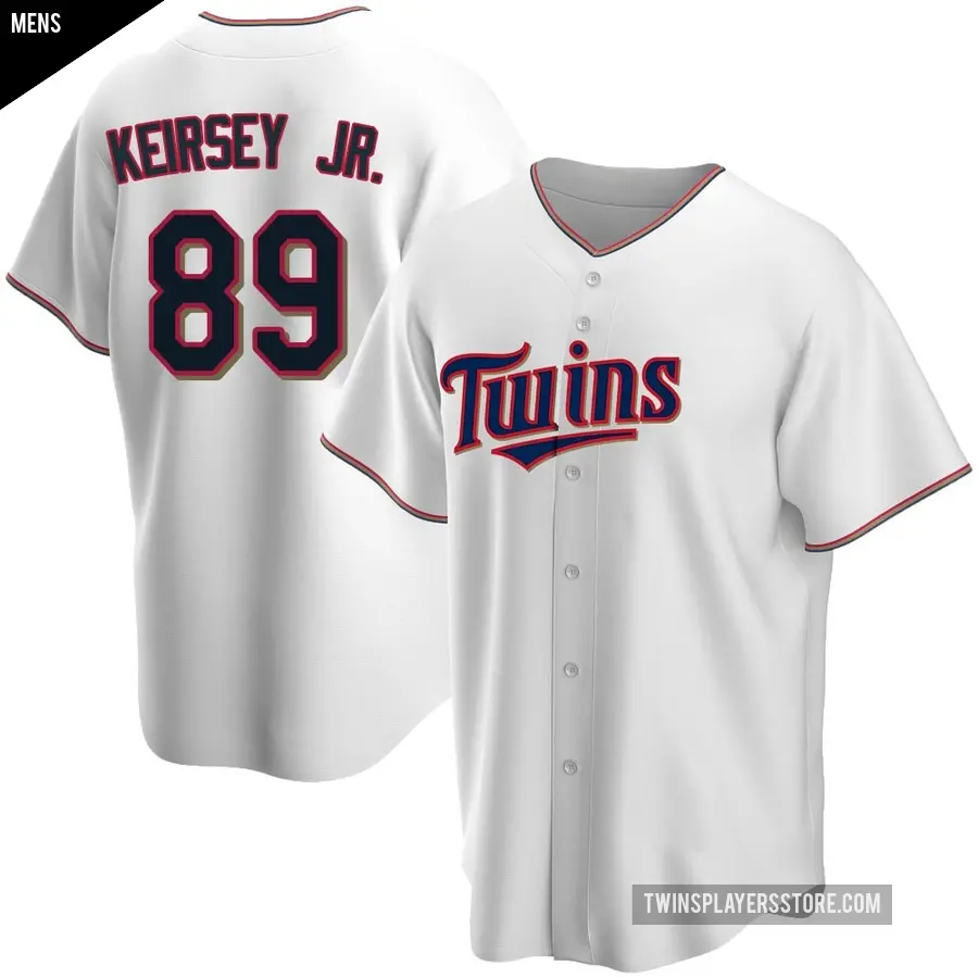 Men's Minnesota Twins ＃89 DaShawn Keirsey Jr. Replica White Home Jersey