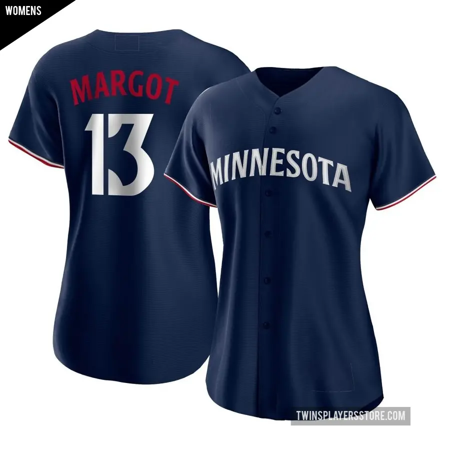 Women's Minnesota Twins ＃13 Manuel Margot Authentic Navy Alternate Jersey