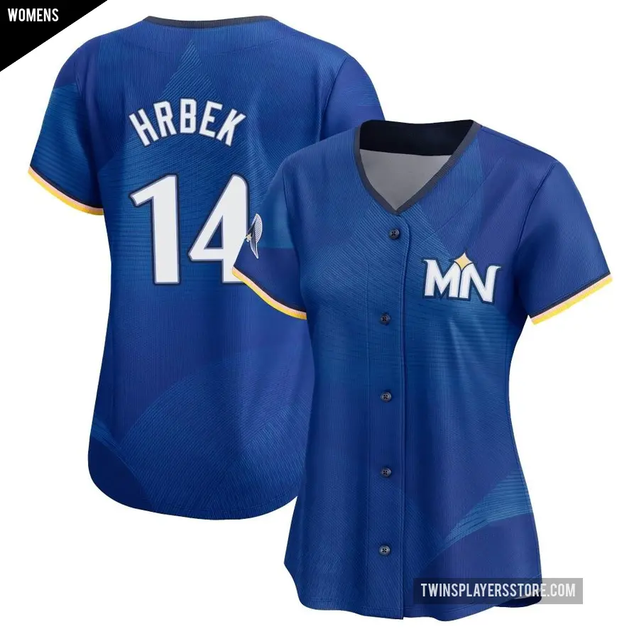 Women's Minnesota Twins ＃14 Kent Hrbek Limited Royal 2024 City Connect Jersey