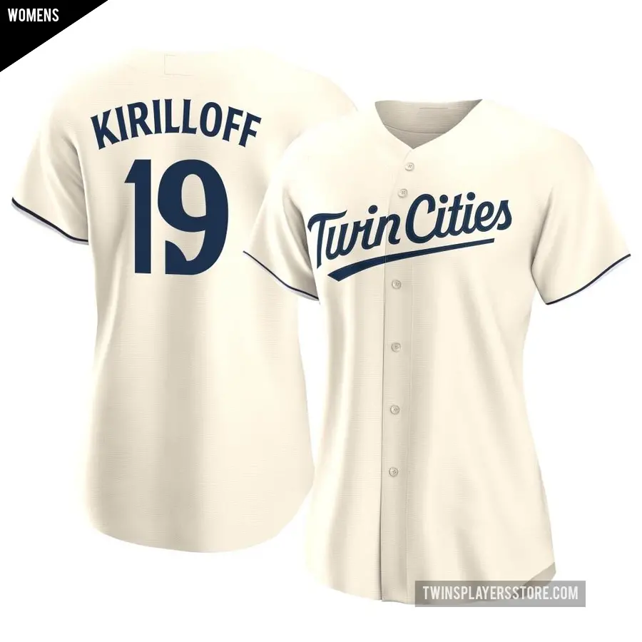 Women's Minnesota Twins ＃19 Alex Kirilloff Authentic Cream Alternate Jersey