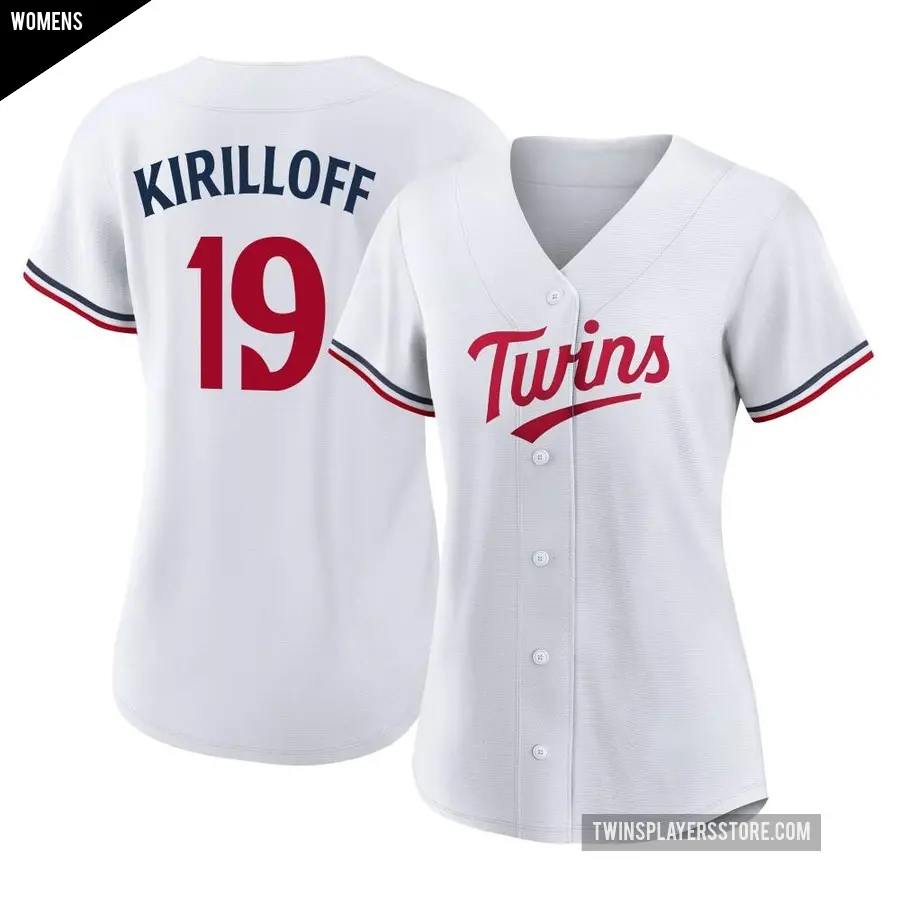 Women's Minnesota Twins ＃19 Alex Kirilloff Authentic White Home Jersey