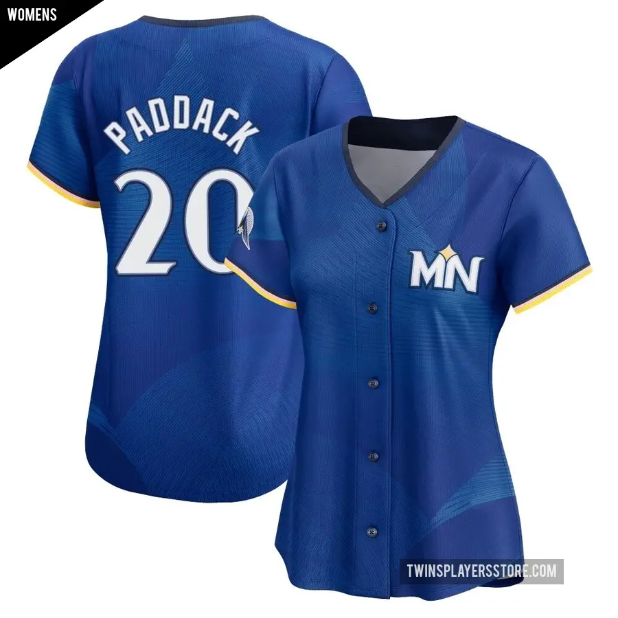 Women's Minnesota Twins ＃20 Chris Paddack Limited Royal 2024 City Connect Jersey