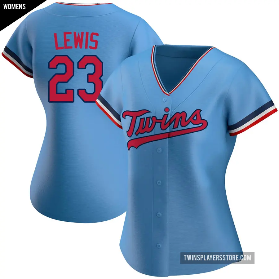 Women's Minnesota Twins ＃23 Royce Lewis Replica Light Blue Alternate Jersey