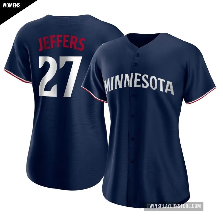 Women's Minnesota Twins ＃27 Ryan Jeffers Replica Navy Alternate Jersey