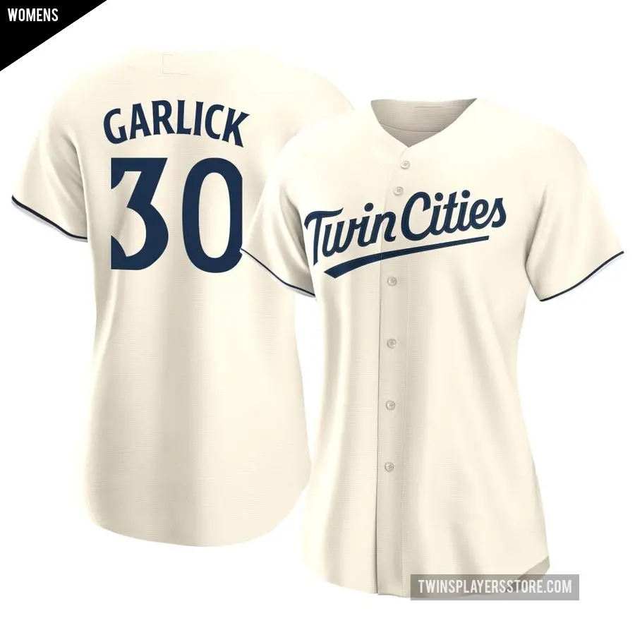 Women's Minnesota Twins ＃30 Kyle Garlick Authentic Cream Alternate Jersey