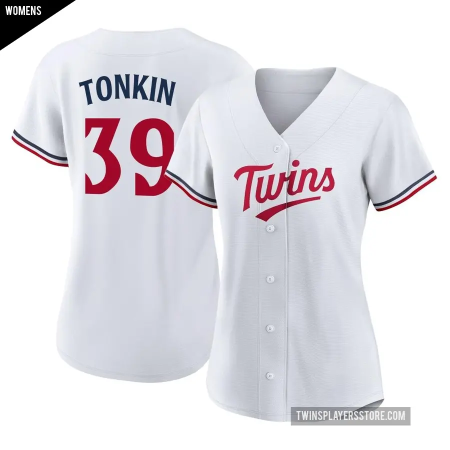 Women's Minnesota Twins ＃39 Michael Tonkin Authentic White Home Jersey