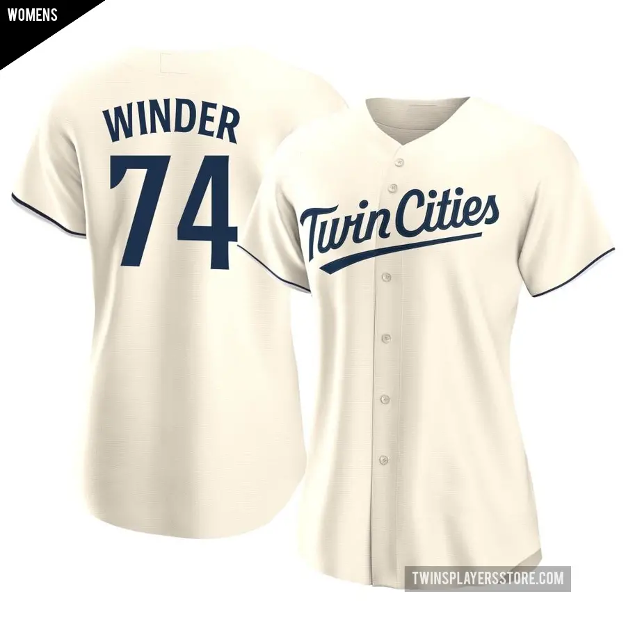 Women's Minnesota Twins ＃74 Josh Winder Authentic Cream Alternate Jersey