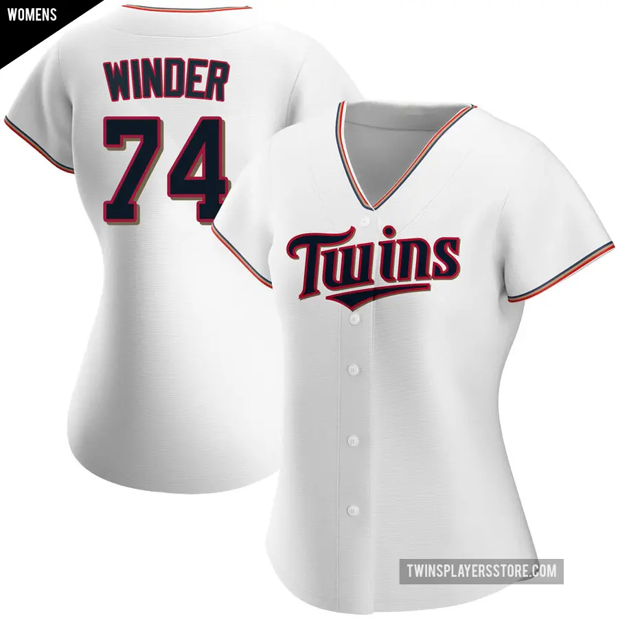 Women's Minnesota Twins ＃74 Josh Winder Authentic White Home Jersey